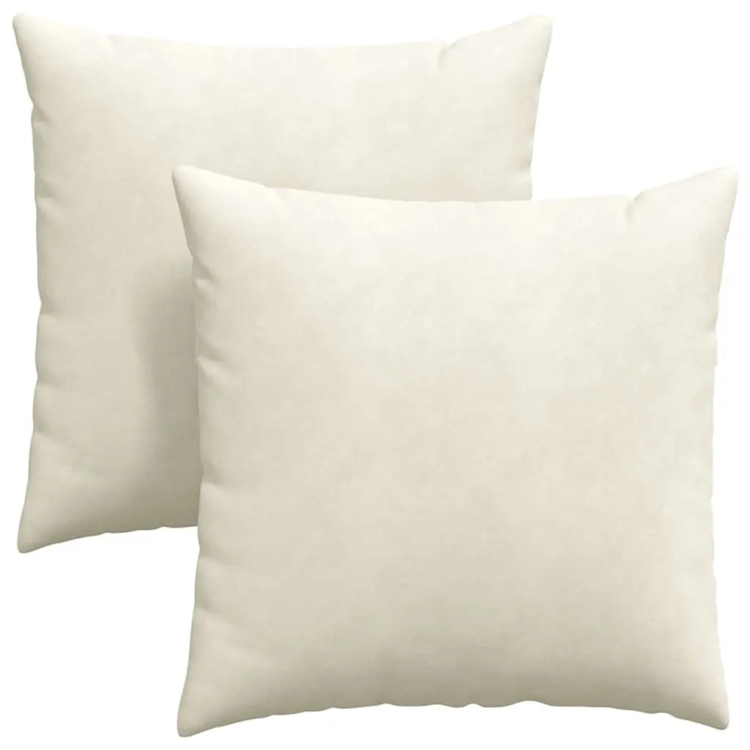 vidaXL Sofakissen 2 Stück Creme 60 x 60 cm Cordstoff 42014023