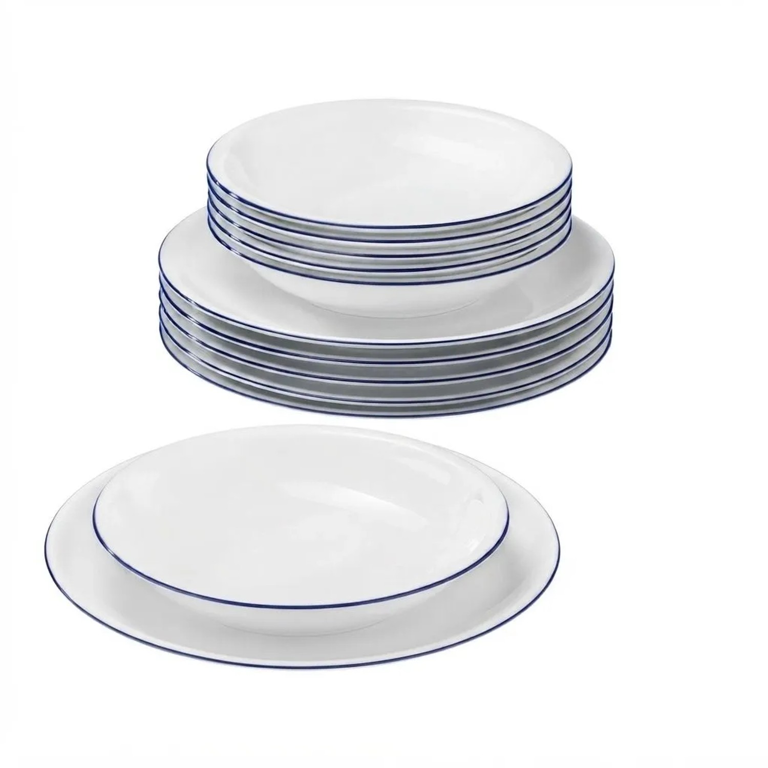 Seltmann Weiden Compact Blaurand Tafelservice 12-teilig