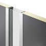 Detailansicht EcoStar Haustür Isopro Secur, Graualuminium (RAL 9007), Schnittansicht der Türkonstruktion.