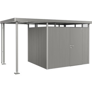 Biohort Seitendach für Gartenhaus HighLine 3, Quarzgrau-Metallic, 150x235x222 cm.