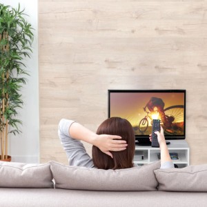 Relaxdays TV Board Holzwerkstoff Weiß Rollbar mit 4 Fächern 80 cm x 35 cm x 35 cm 12 kg