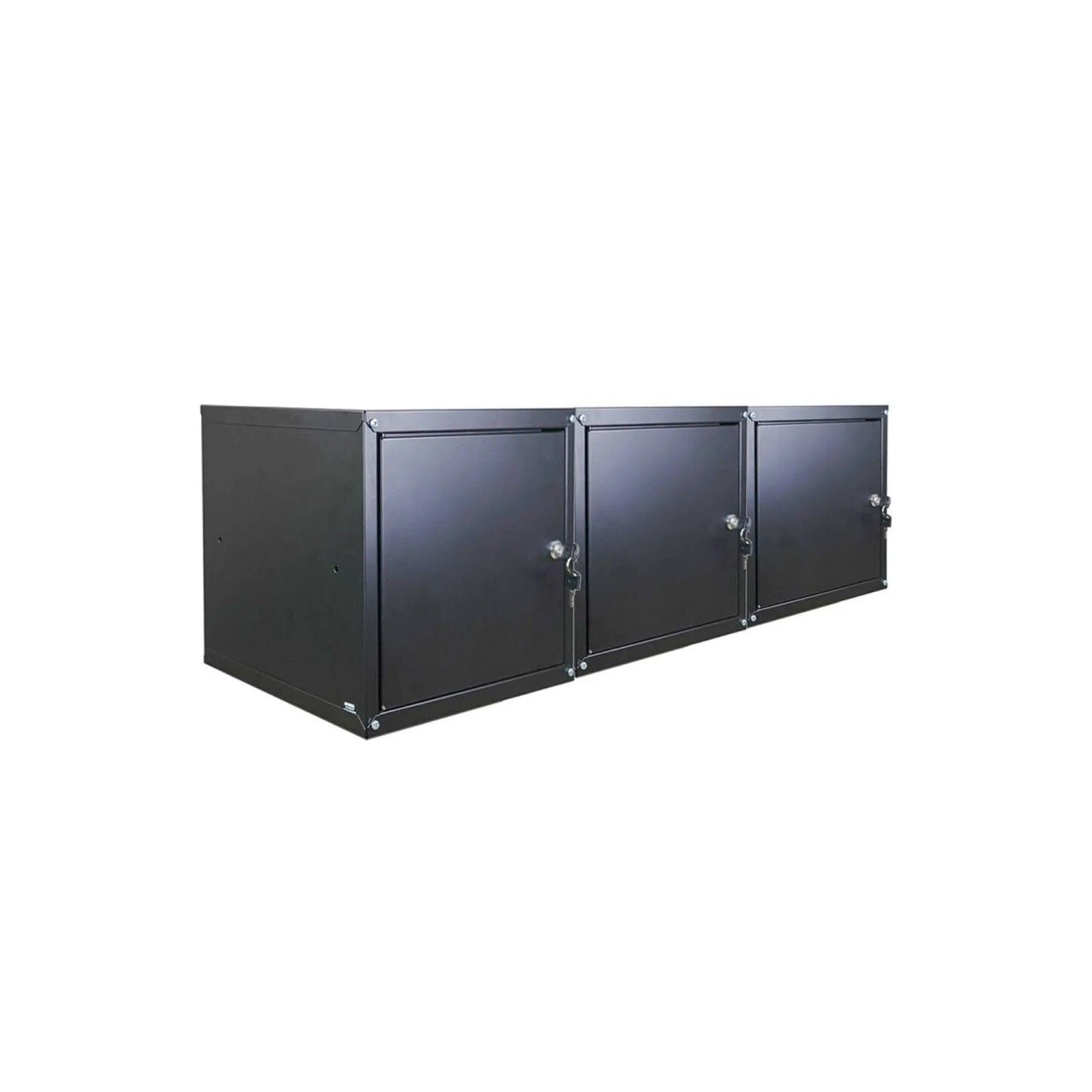 PROREGAL Mega Deal 3x Schließfachwürfel Cubic HxBxT 35 x 35 x 35 cm Schwarz