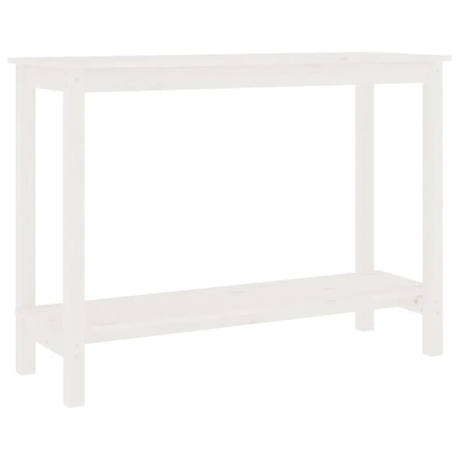 vidaXL Konsolentisch Weiß 110x40x80 cm Massivholz Kiefer 822283