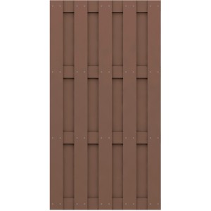 Braunes WPC Sichtschutzzaun Element Jumbo, 95x179cm, für Garten & Terrasse.