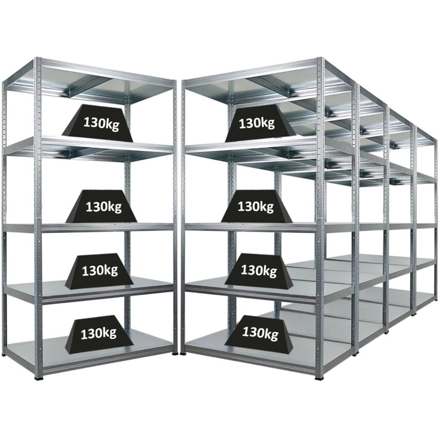 PROREGAL Mega Deal 5x Schwerlastregal Steel Eagle HxBxT 180x100x60cm Fachla günstig online kaufen