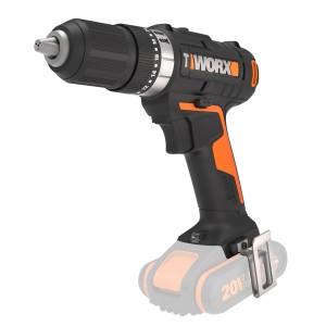 Worx 20V Akku-Schlagbohrschrauber WX370.9 Solo, Akku-Bohrmaschine in Schwarz und Orange.