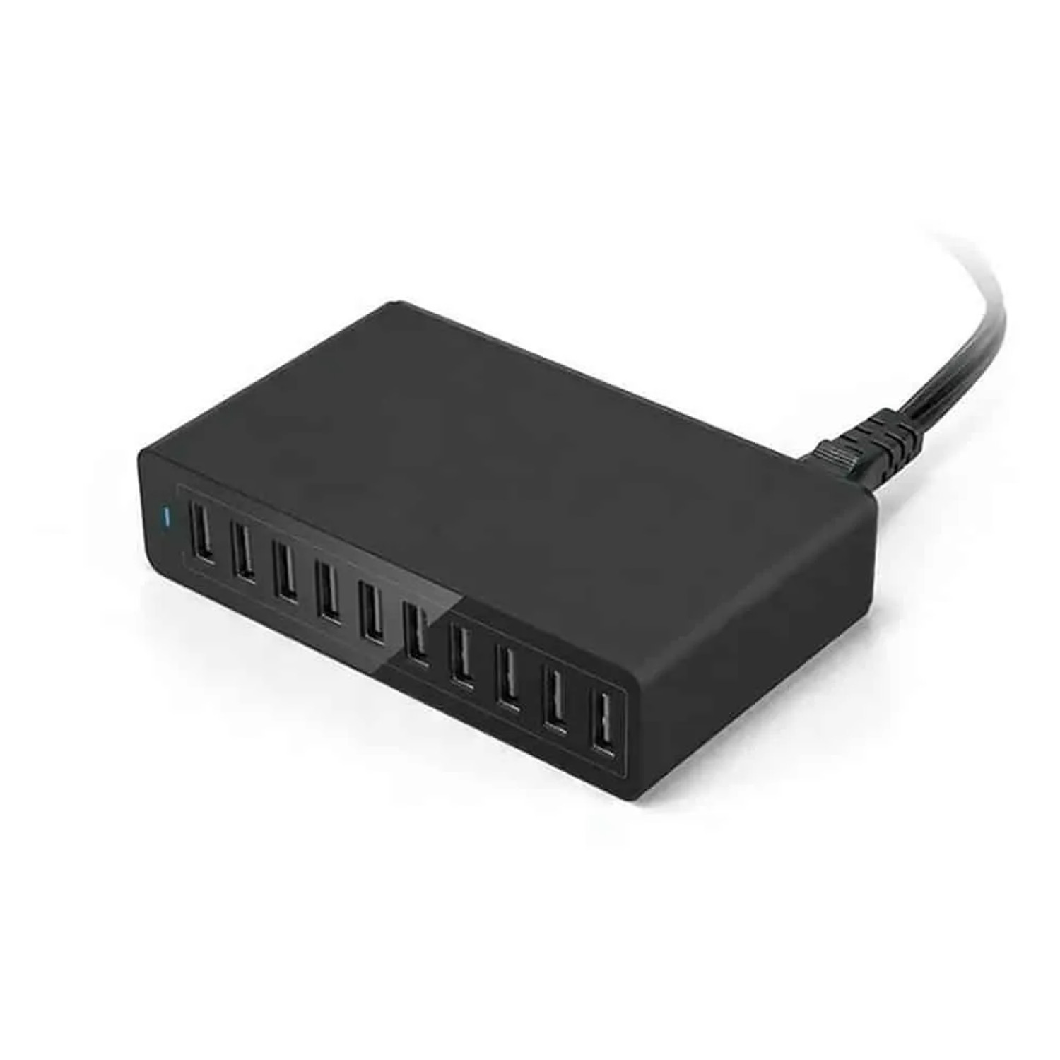 AIR2GO 10 Port USB Ladegerät USBLadestation Quick Charge USB Netzteil Leicht Leise Lüfterlos