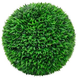 Zwei grüne, künstliche Buchsbaumkugeln (55 cm) von furnicato als Deko für Innen- und Außenbereich.