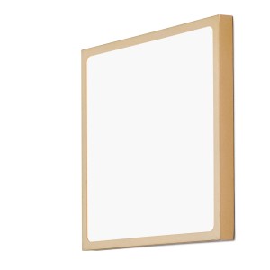 Quadratische LED Deckenleuchte Lero in Gold-Optik, 30x30 cm. Moderne Lampe für Innenräume.