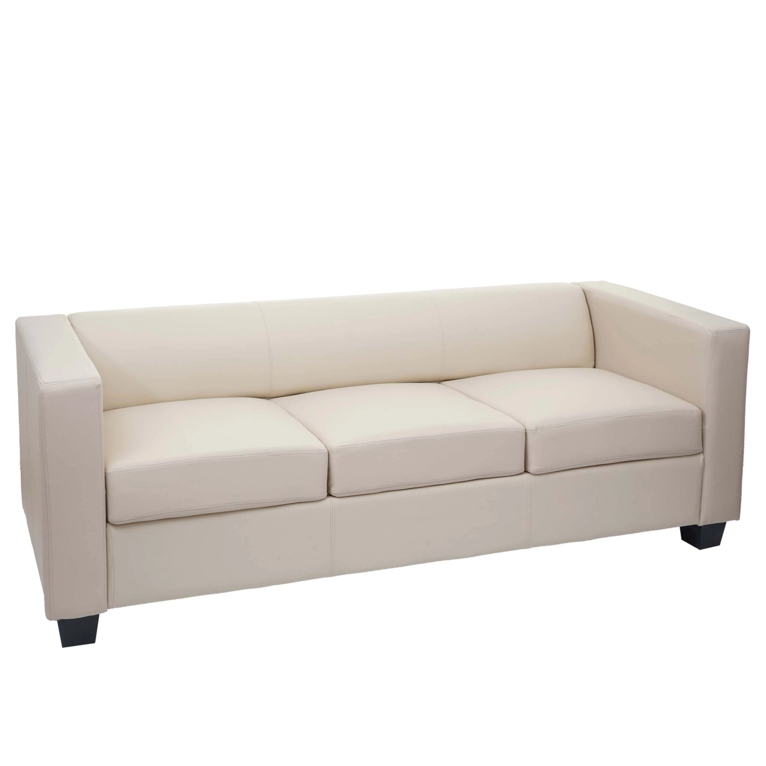 MCW 3er Sofa Lille Kunstleder Creme günstig online kaufen