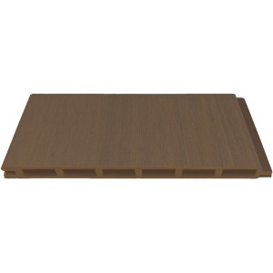WPC Steckzaun-Lamelle in Teak, Elze-Serie, 20x300x1790 mm für Sichtschutz im Garten.