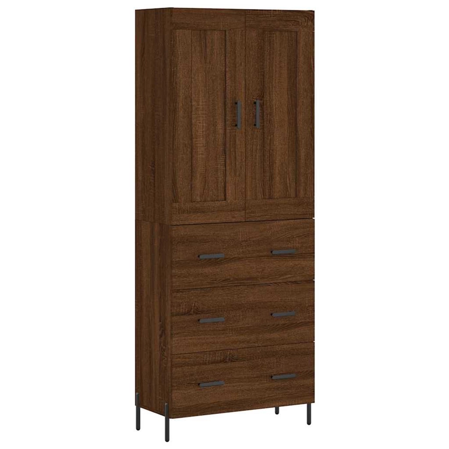 vidaXL Highboard Braun Eichen-Optik 69,5x34x180 cm Holzwerkstoff 3199760 günstig online kaufen