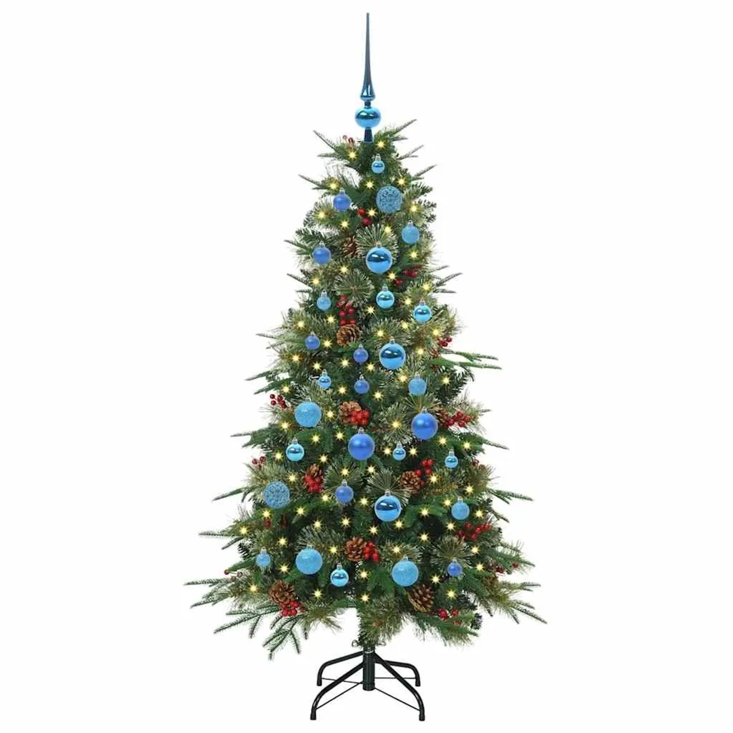 vidaXL Künstlicher Klappbarer Weihnachtsbaum Grün 150 cm PE und PVC 3397413