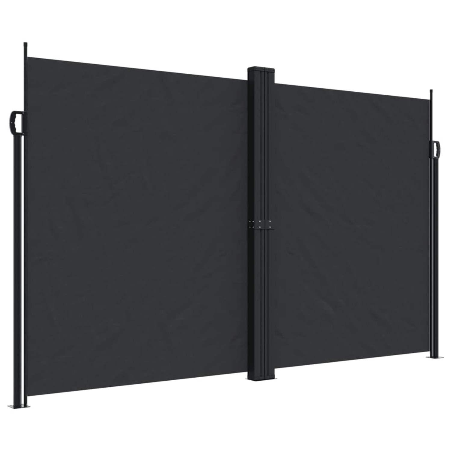 furnicato Seitenmarkise Ausziehbar Schwarz 200x1200 cm günstig online kaufen