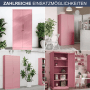 DELUKE Aktenschrank KADO, rosa, mit Flügeltüren, verschiedene Nutzungsszenarien.
