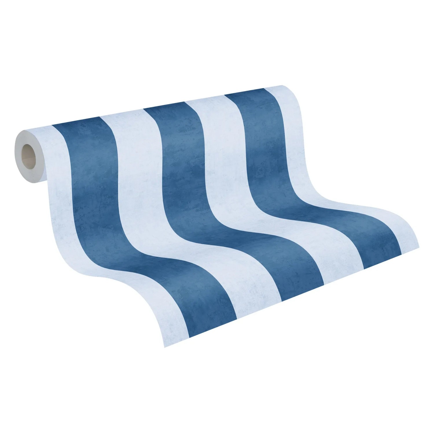 Blaue A.S. Creation Vliestapete mit Streifenmuster, 10,05 m x 0,53 m, für Wandgestaltung.