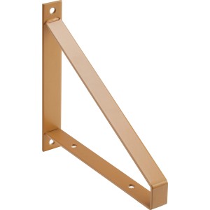 Metall-Konsole Bridge 2er-Set in Matt-Gold für Regalböden bis 20 cm Tiefe.