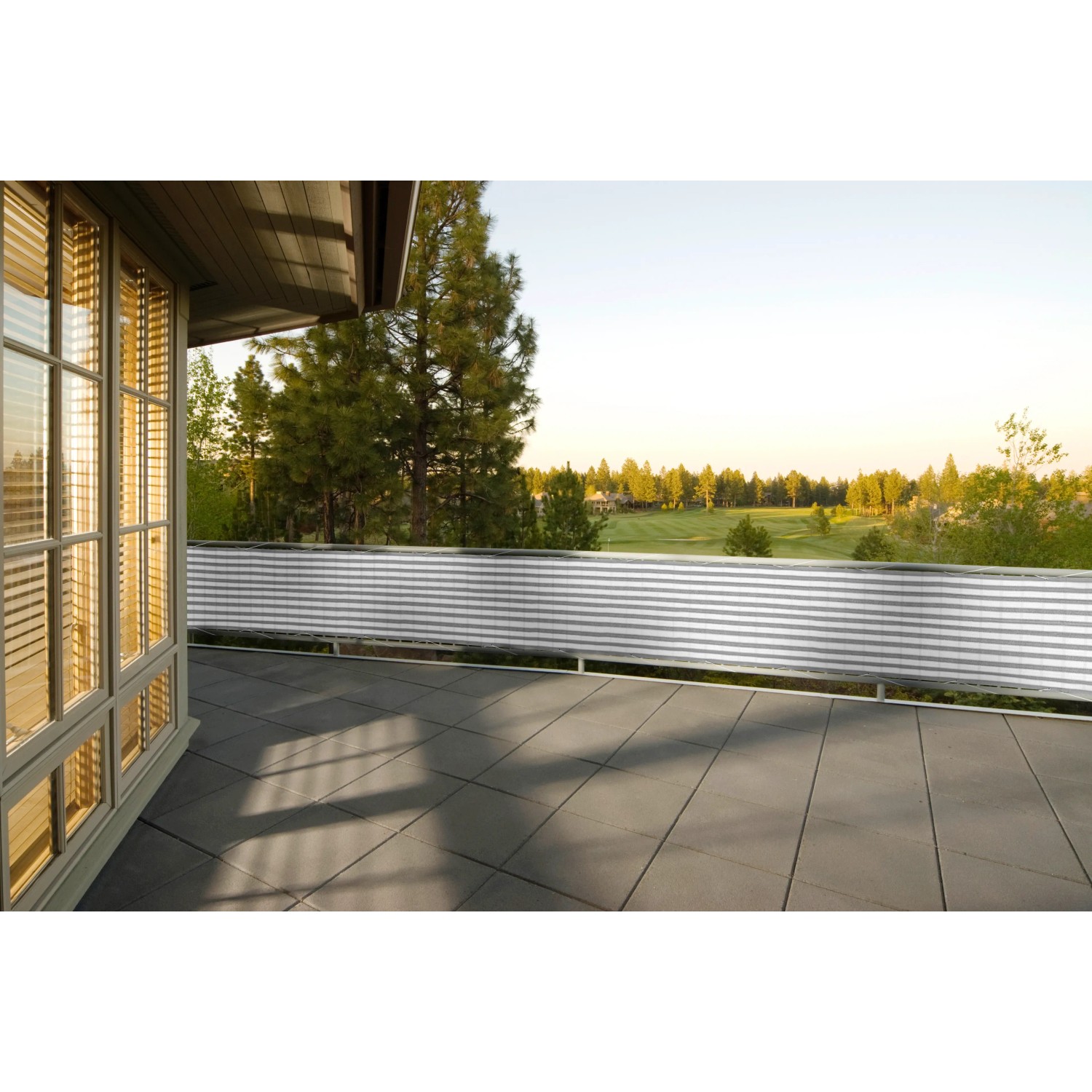 Floracord Bordatura Per Balcone In Poliestere 90x300 Cm - Antivento, Antipioggia, Resistente Ai Raggi UV, Lavabile A 40°C - 2