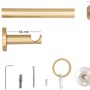 Mydeco Gardinenstange Messing, 100cm, mit Endstück Ball und Zubehör.