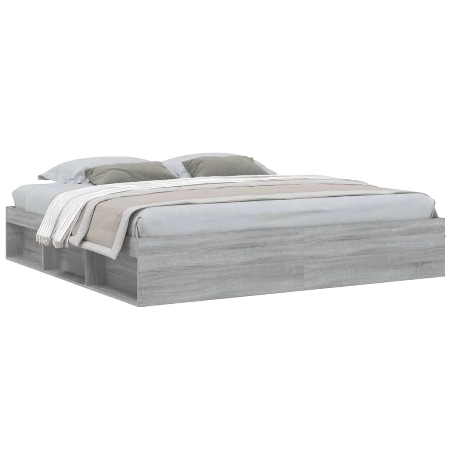 vidaXL Bettgestell Grau Sonoma 200x200 cm1909763