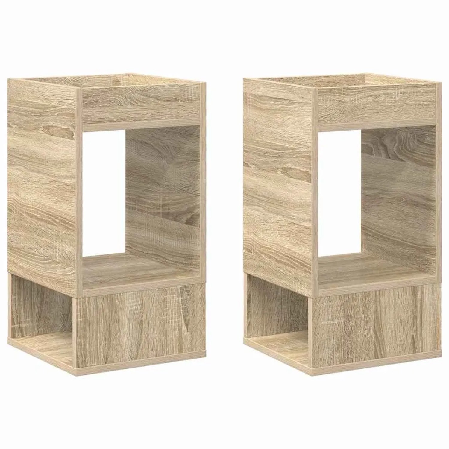 vidaXL Beistelltisch 2 Stk Sonoma-Eiche 30 x 30 x 56 cm Holzwerkstoff 890933