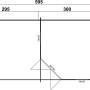 Grundriss Alpholz 5-Eck Gartenhaus Liwa, Walmdach, 575x274 cm, unbehandeltes Holz.
