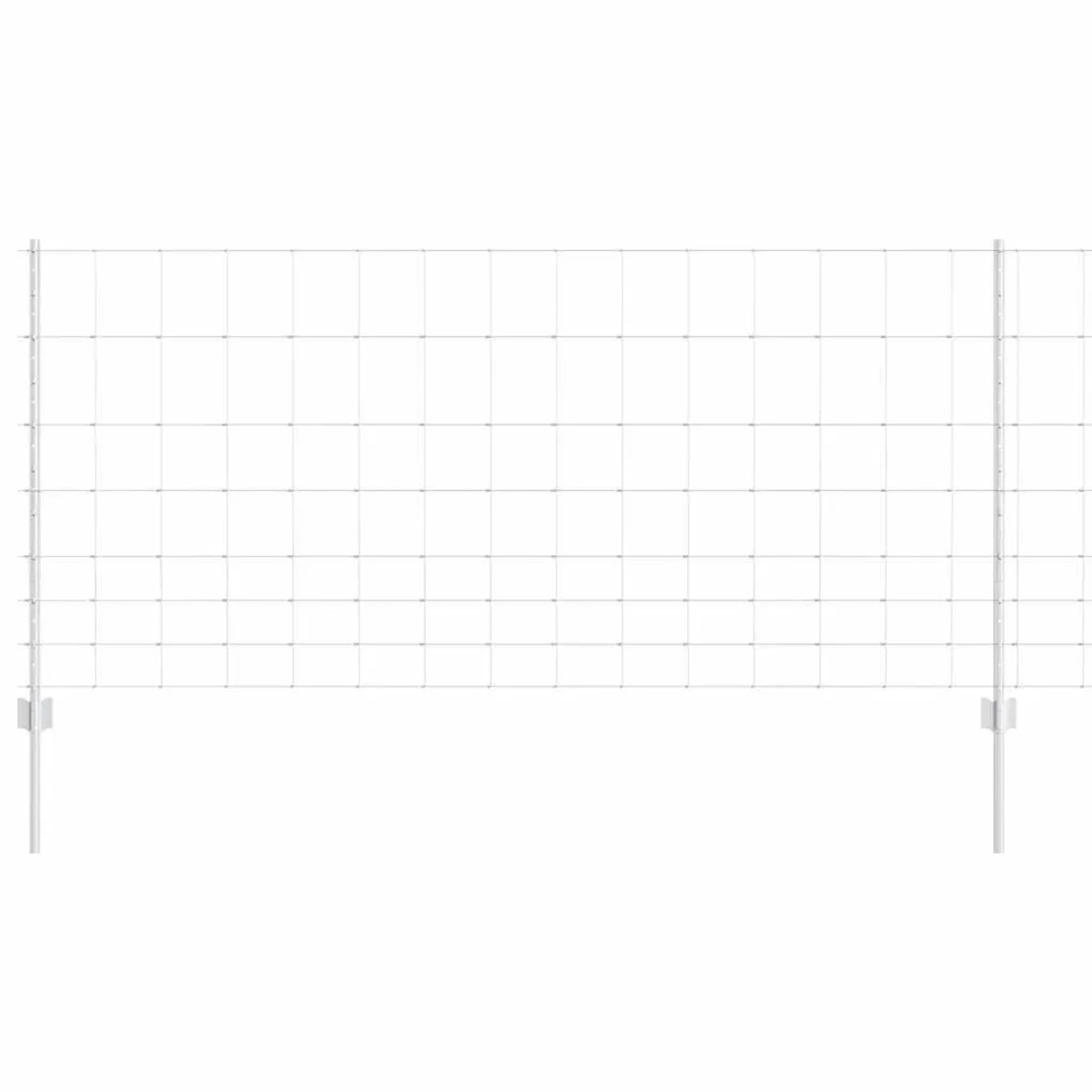 vidaXL Zaun mit Pfosten Silber 1 x 25 m Stahl 3337118 günstig online kaufen