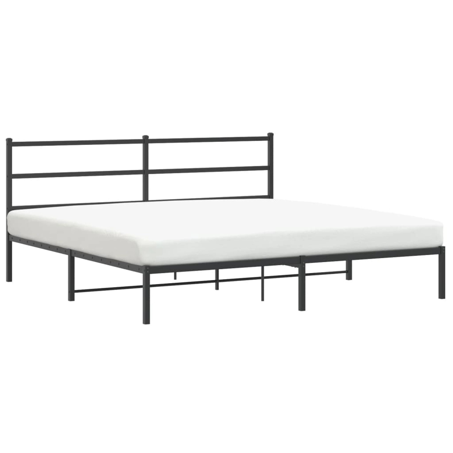 vidaXL Bettgestell mit Kopfteil Metall Schwarz 180x200 cm 355369 günstig online kaufen