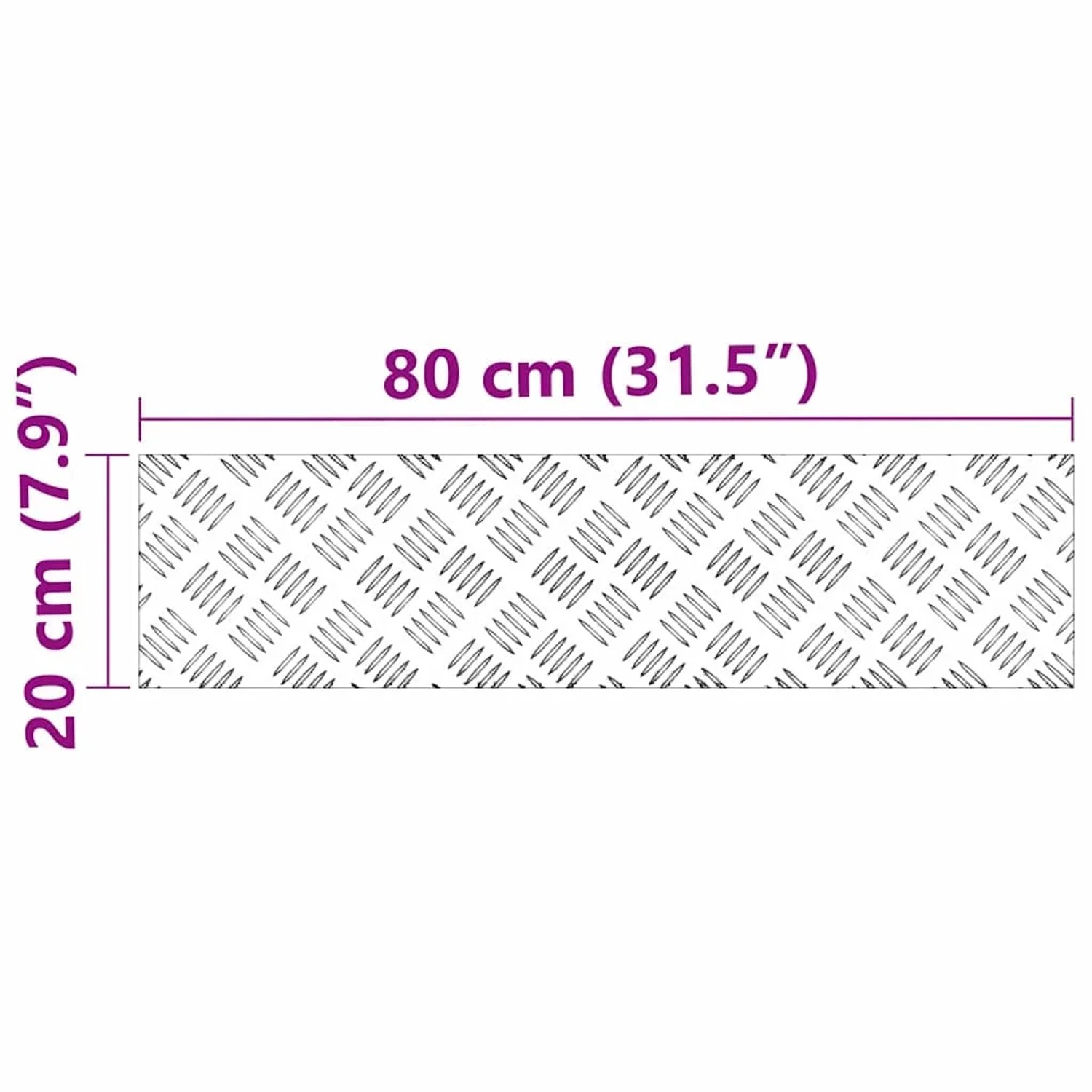 vidaXL Rautenscheiben 4 Stk Silber 80 x 20 cm Aluminium 4104260_8