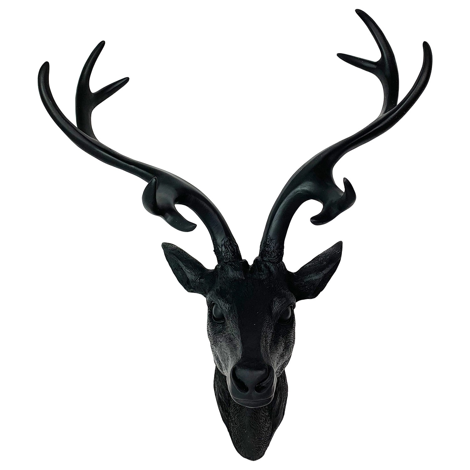 Mojawo XL Hirschgeweih Hirschkopf Geweih 10 Ender Schwarz 30x18x40cm Figur günstig online kaufen