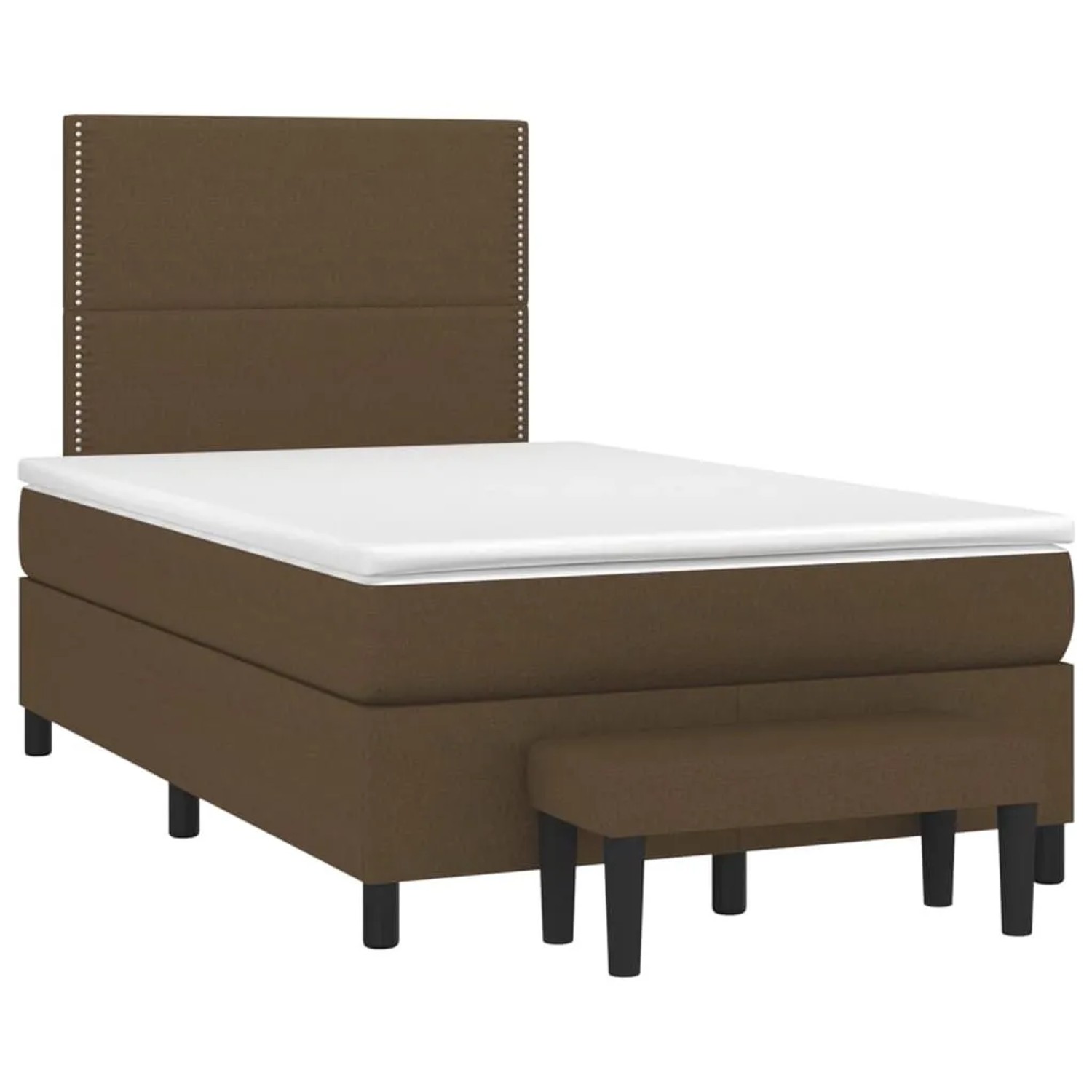 vidaXL Boxspringbett mit Matratze Dunkelbraun 120x200 cm Stoff 3136504 günstig online kaufen
