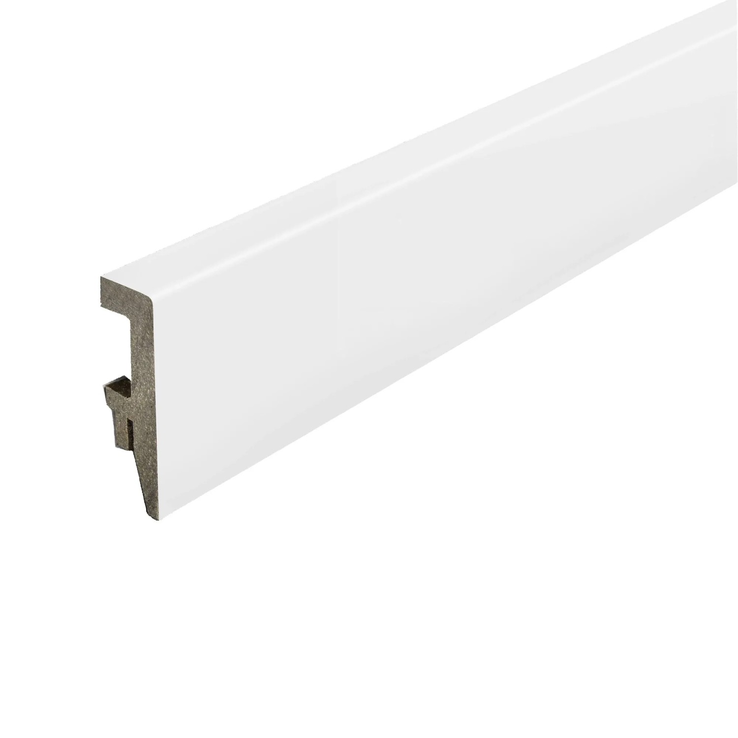 Sockelleiste Topline WPC 2.400 x 16 x 58 mm Weiß-Grundiert