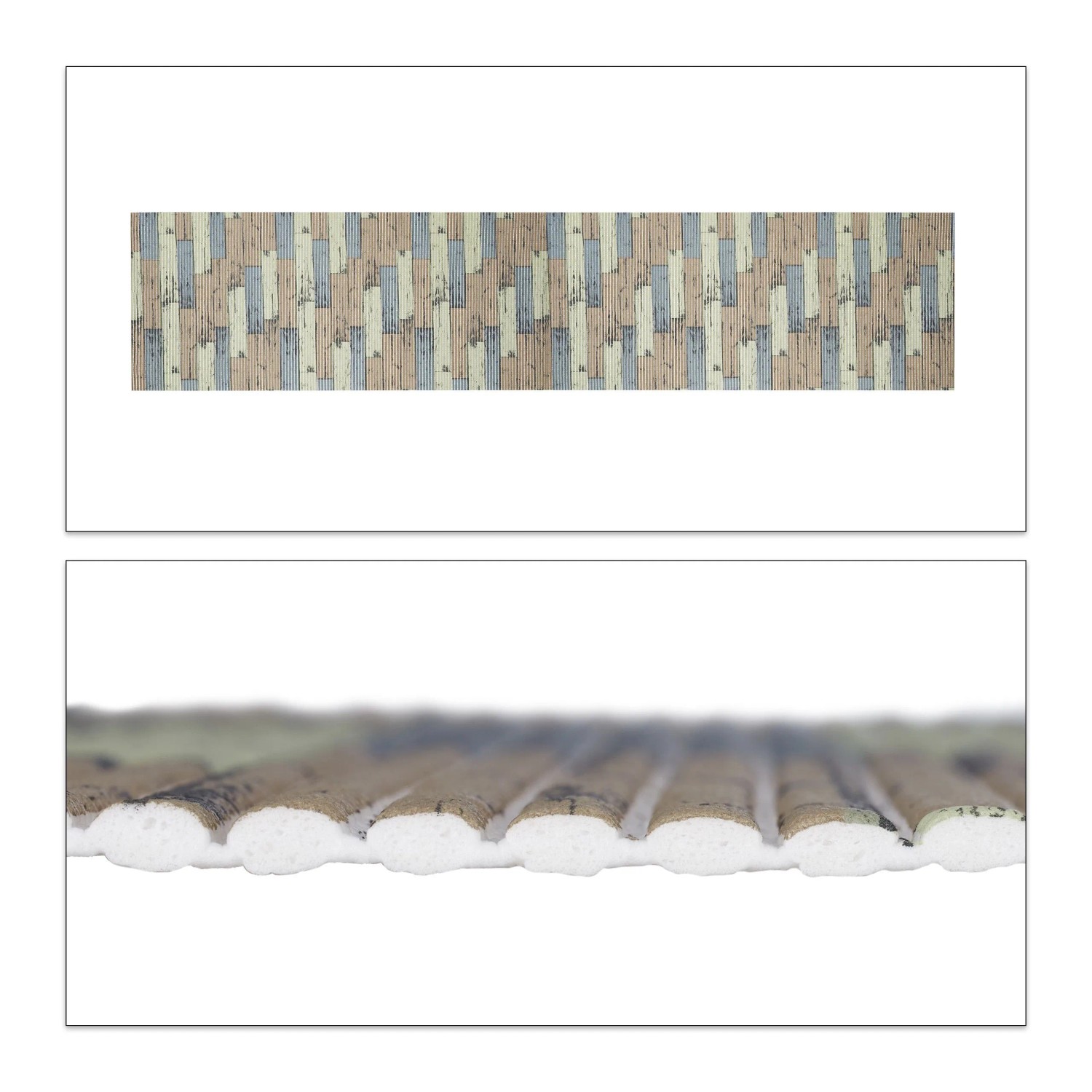 Relaxdays Weichschaummatte PVC Rutschfest Zuschneidbar 300 cm x 65 cm x 0,5 cm