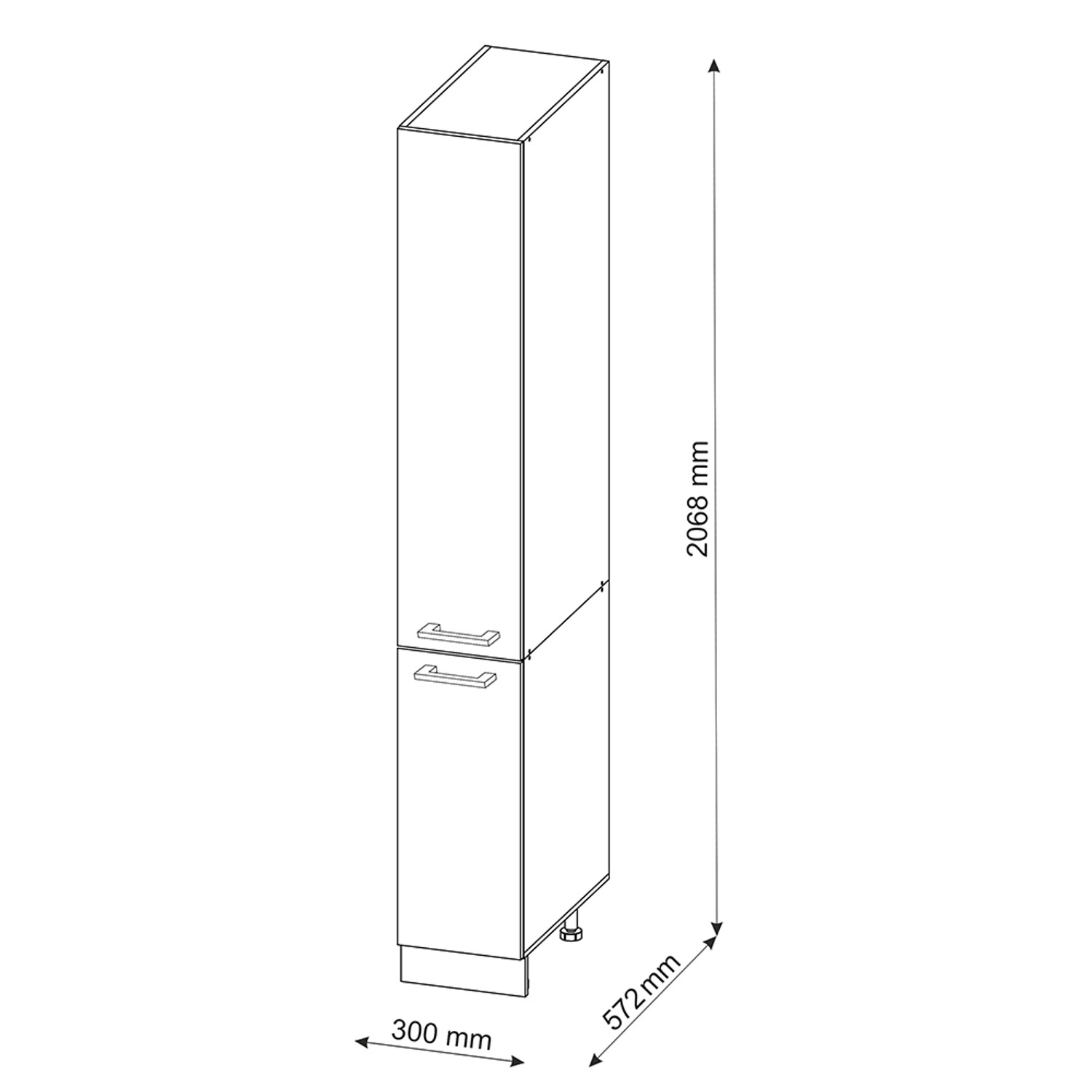 Vicco Apothekerschrank R-Line, anthrazit/weiß, 30 cm. Küchenschrank für mehr Stauraum in der Küche.