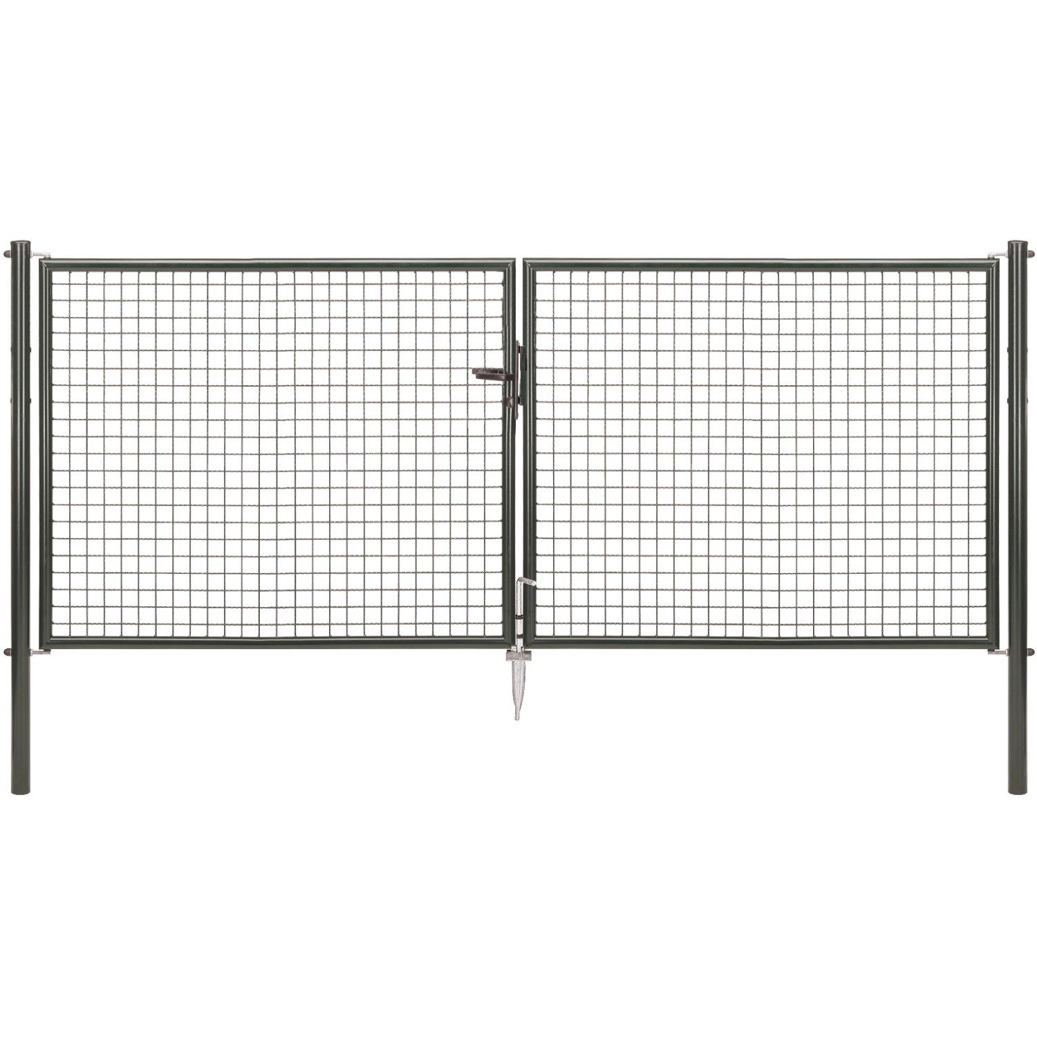 Doppeltor für Maschendraht- u. Fix-Clip Pro-Zaun Anthrazit-Met. 125 x 300 cm