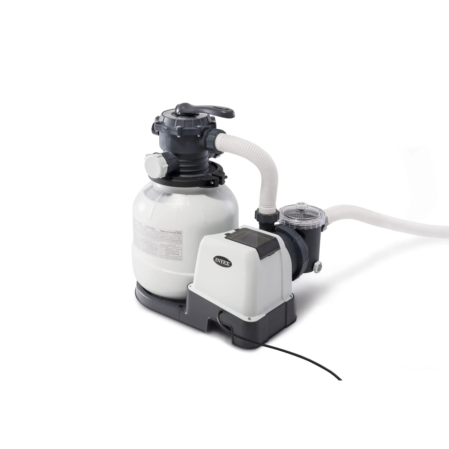 Intex Krystal Clear SX2100 Sandfilteranlage in Weiß für Pools bis 37.800 Liter.