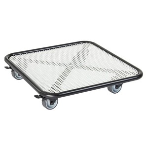 Wagner Design Pflanzenroller GH 7018, 38x38cm, schwarz-weiß, mit Rollen und Feststellern.