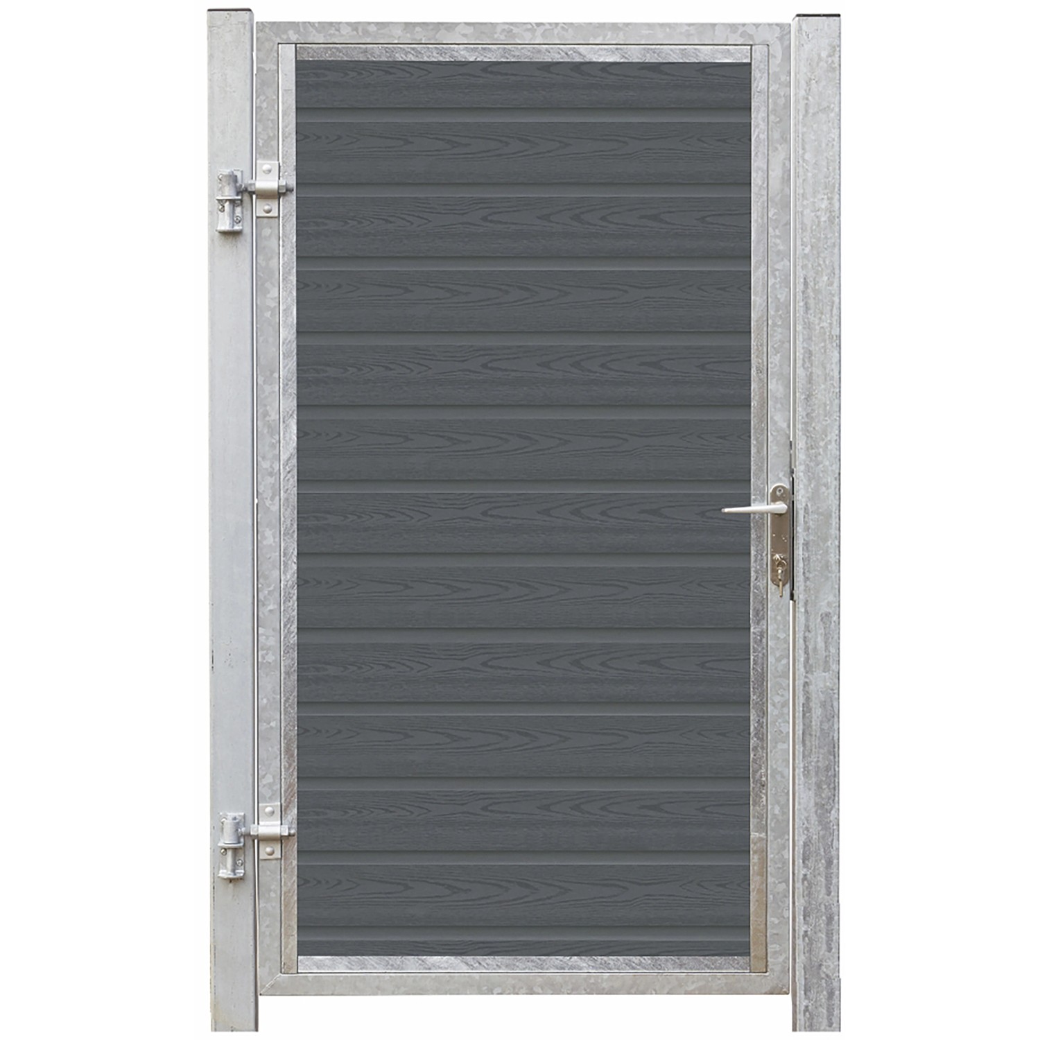 Einzeltor Artura WPC Schiefergrau DIN L 115 cm x 175 cm Pfosten verzinkt günstig online kaufen