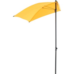 Gelber Siena Garden Balkonschirm 100x160 cm mit Knickfunktion für den Balkon.