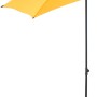 Gelber Siena Garden Balkonschirm 100x160 cm mit Knickfunktion für den Balkon.