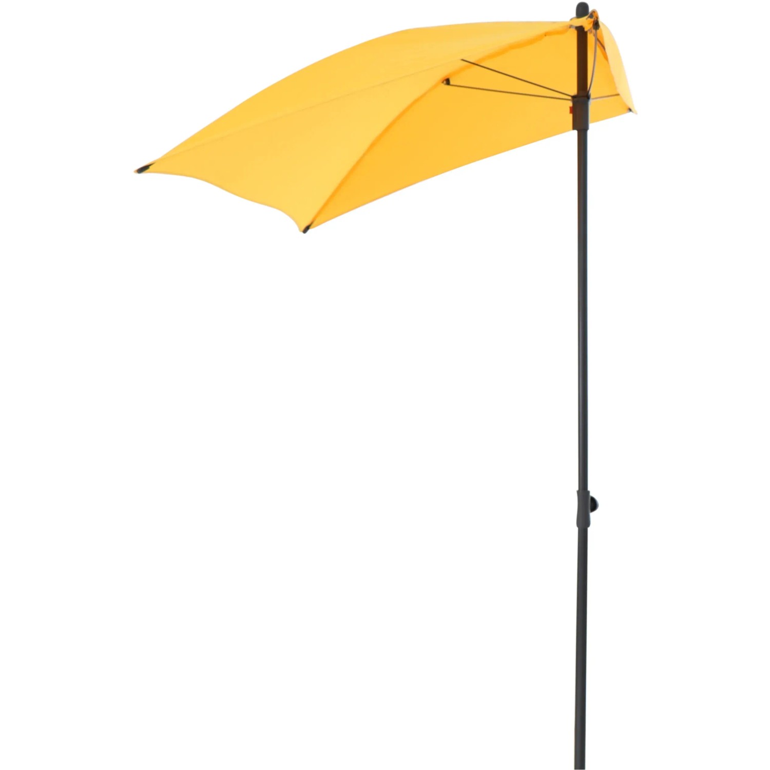 Gelber Siena Garden Balkonschirm 100x160 cm mit Knickfunktion für den Balkon.