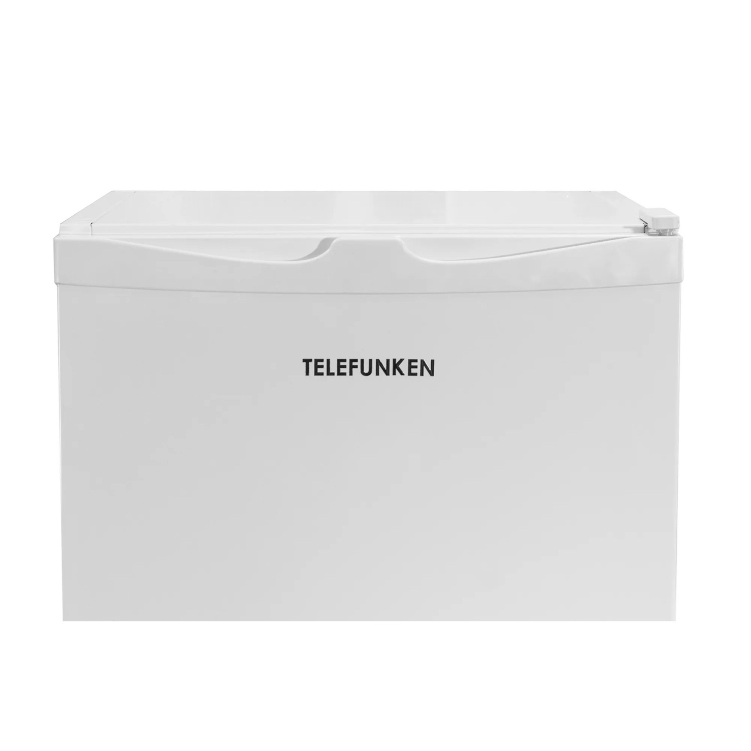Weißer Telefunken Kühlschrank ohne Gefrierfach, freistehend, 90L Nutzinhalt.