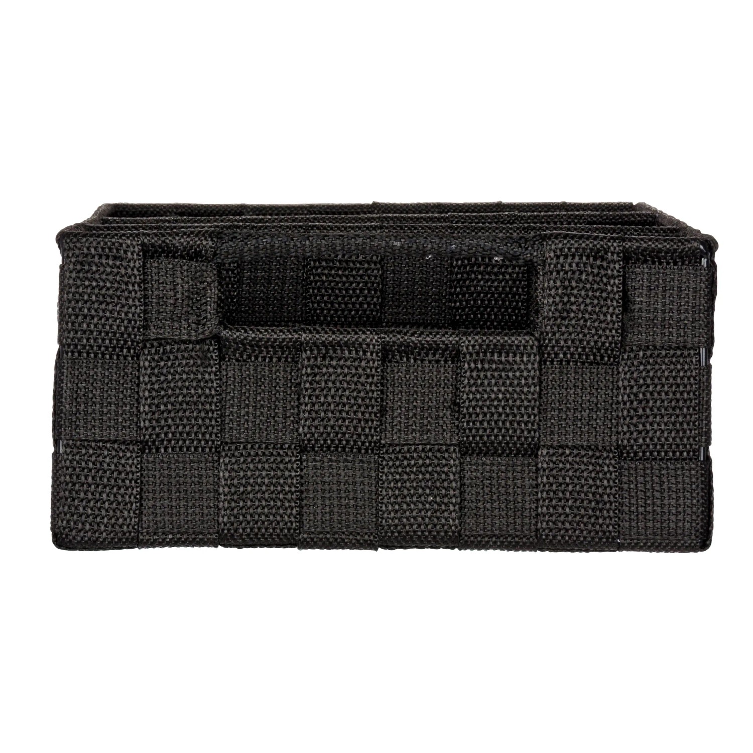 Schwarzer Wenko Organizer Adria mit 3 Fächern und Griff, 6 Liter, aus Polypropylen.