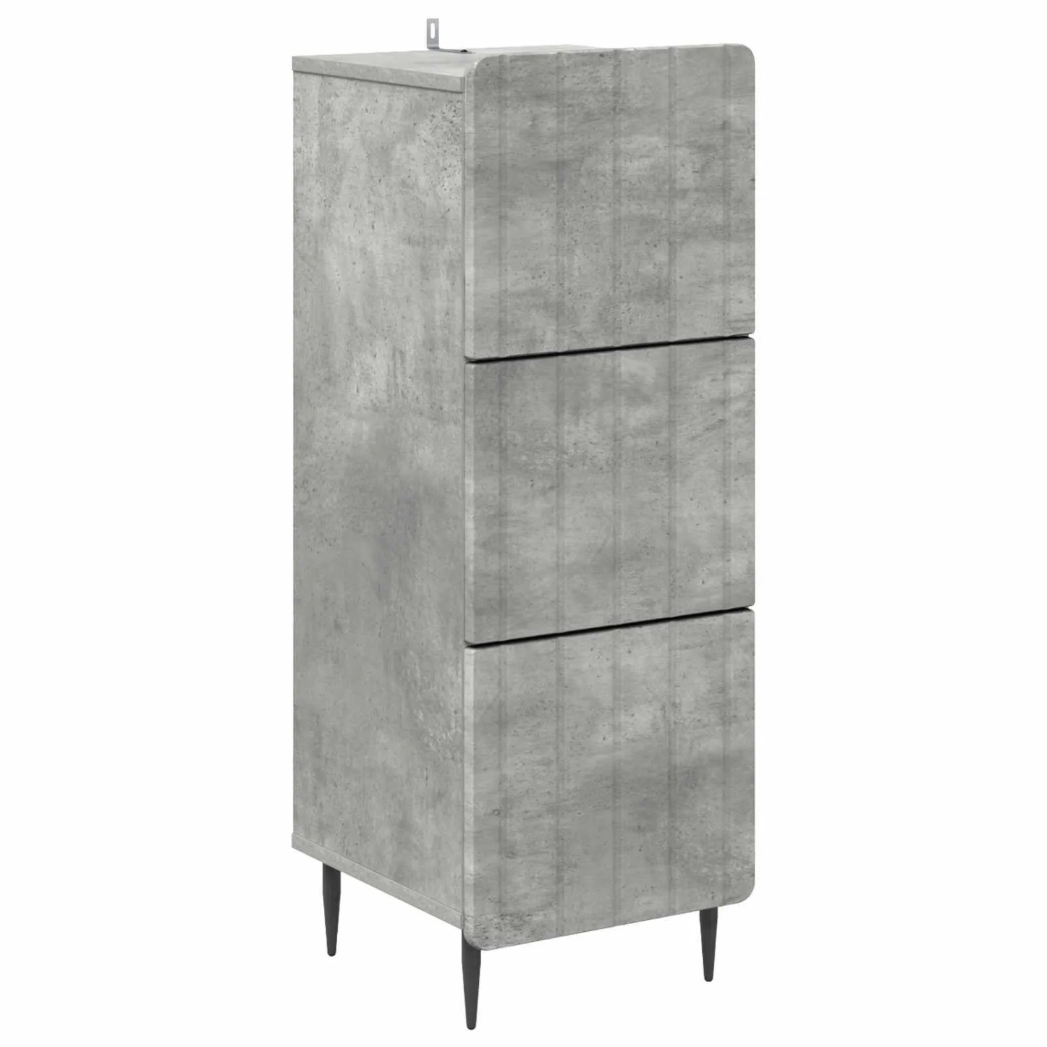 vidaXL Schubladenschrank Betongrau 33 x 34,5 x 92 cm Holzwerkstoff 894388