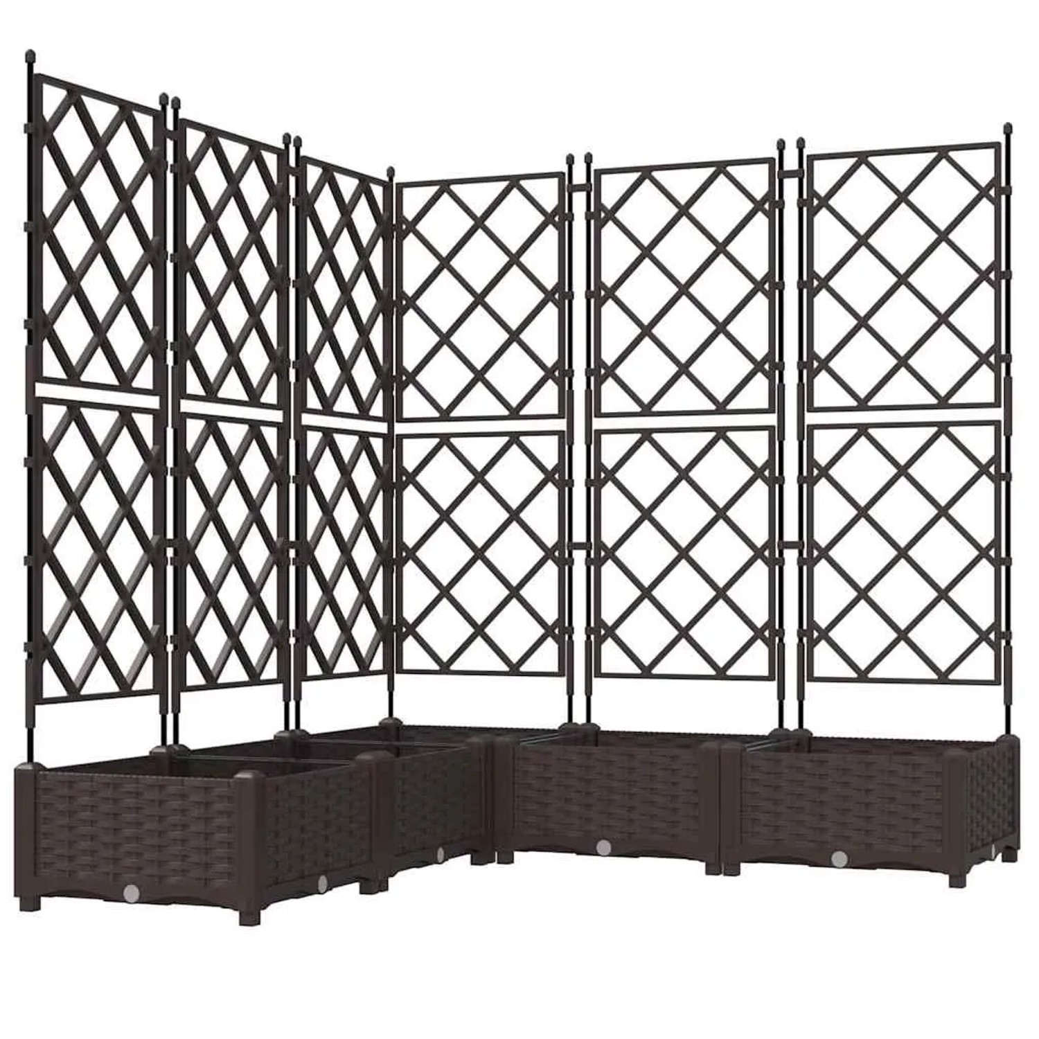 vidaXL Garten-Pflanzgefäß 5 Stk Braun 120 x 120 x 125,5 cm Stahl 42002819 günstig online kaufen