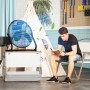 HOMCOM Tischventilator Windmaschine mit 3 Stufen für kraftvolle Kühlung.