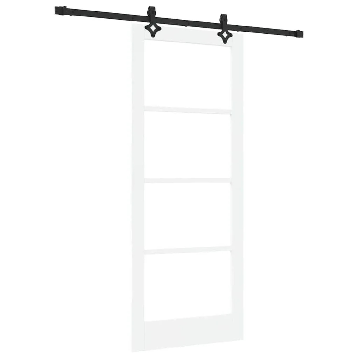 vidaXL Schiebetür ORKDAL Weiß und Schwarz 83 x 202 cm 3332166