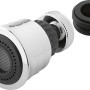 Verchromte Ersatz-Glockenbrause für Handbrausen, mit Adapter und Dichtungen.