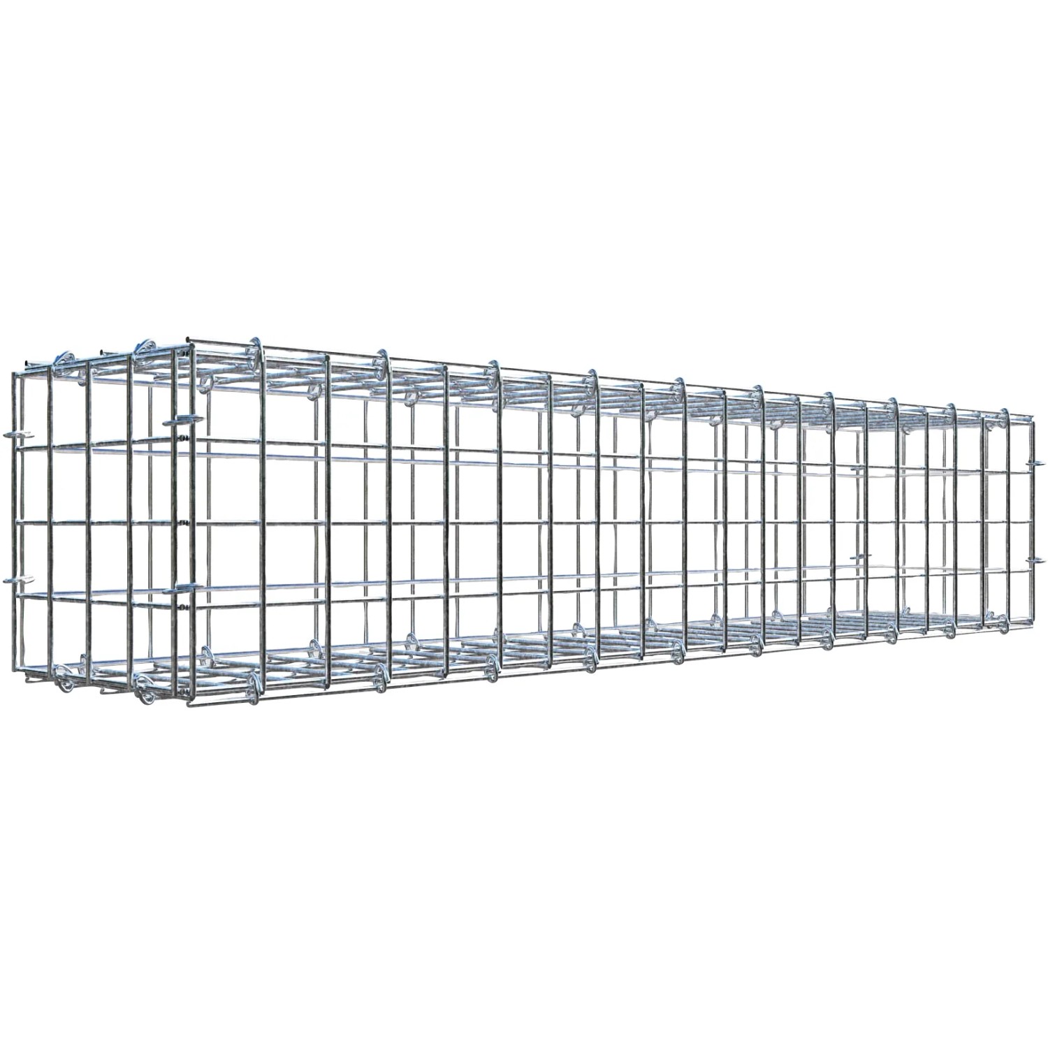 Gabiona C-Ring-Gabione 20 x 100 x 20 cm Maschenw 5 x 5 cm