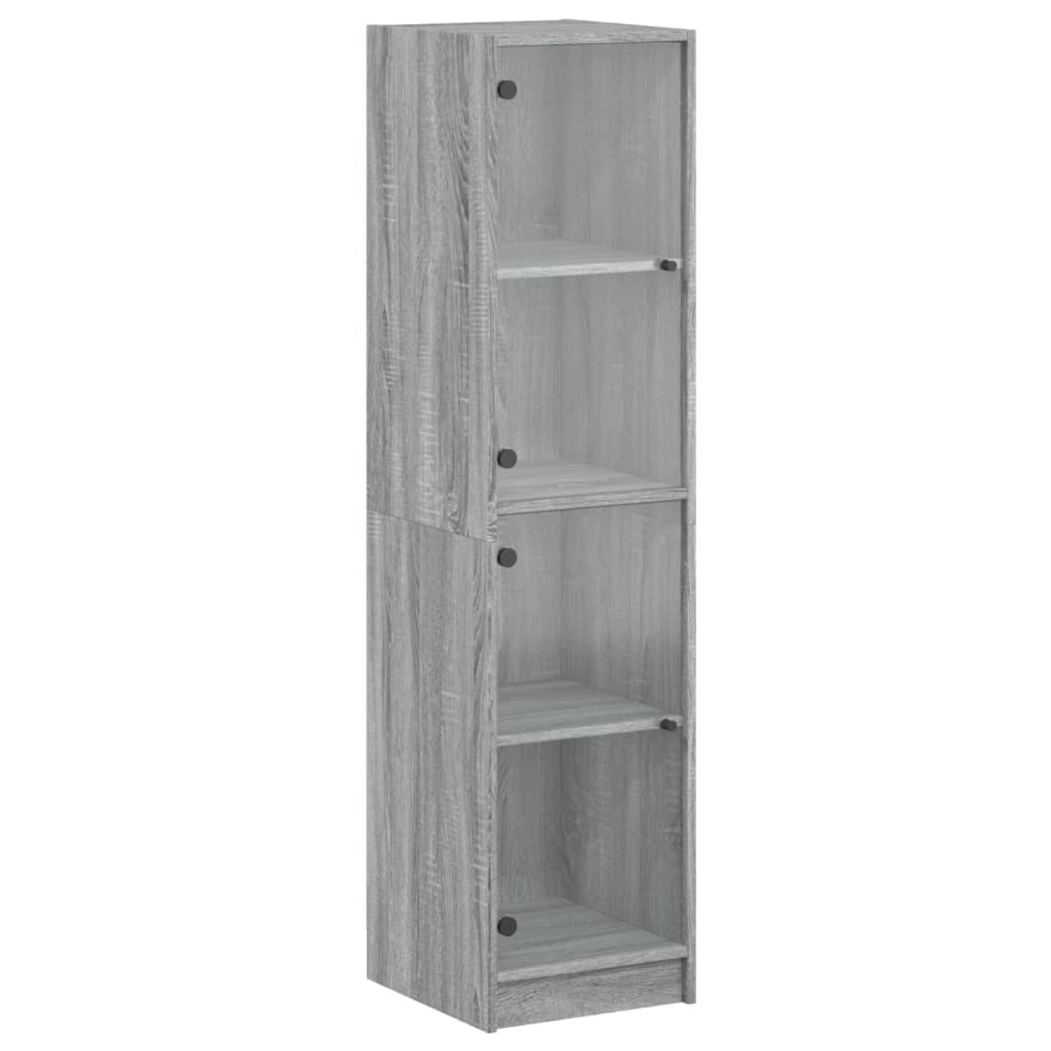 vidaXL Highboard mit Glastüren Grau Sonoma 35x37x142 cm 836439